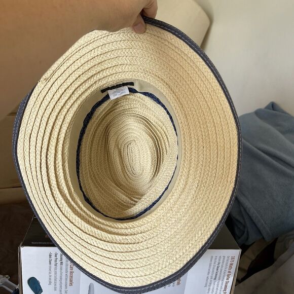 J Crew Womens Hat Size Medium Large Straw Floppy Resort Vacation Travel Festival - Picture 6 of 12